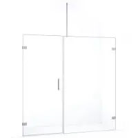 Maxaro Diamond Douchedeur | 175 cm Chroom Helder glas Draaideur | Douchedeur glas | Glazen Douchedeur | Nisdeur Douche