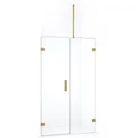Maxaro Diamond Douchedeur | 105 cm Goud Helder glas Draaideur | Douchedeur glas | Glazen Douchedeur | Nisdeur Douche