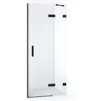 Maxaro Diamond Douchedeur | 80 cm Mat zwart Helder glas Draaideur | Douchedeur glas | Glazen Douchedeur | Nisdeur Douche