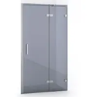 Maxaro Diamond Douchedeur 100 cm Chroom Rookglas Draaideur | Douchedeur | Draaideur Douche | Glazen Douchedeur