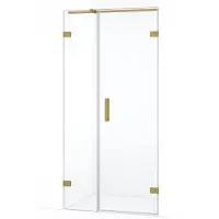 Maxaro Diamond Douchedeur 85cm Goud Helder Glas Draaideur | Douchedeur glas | Glazen Douchedeur | Nisdeur Douche