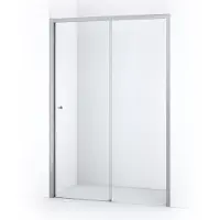 Maxaro Crystal Comfort Douchedeur 140 cm Chroom Helder Glas Schuifdeur | Douchedeur Schuifdeur | Schuifdeur Douche | Schuifwand douche