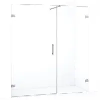 Maxaro Diamond Douchedeur | 175 cm Chroom Helder glas Draaideur | Douchedeur glas | Glazen Douchedeur | Nisdeur Douche