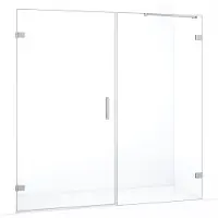 Maxaro Diamond Douchedeur | 195 cm Chroom Helder glas Draaideur | Douchedeur glas | Glazen Douchedeur | Nisdeur Douche