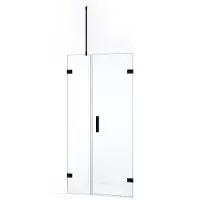 Maxaro Diamond Douchedeur | 85 cm Mat zwart Helder glas Draaideur | Douchedeur glas | Glazen Douchedeur | Nisdeur Douche