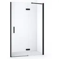 Maxaro Diamond Douchedeur | 120 cm Mat zwart Helder glas Draaideur | Douchedeur glas | Glazen Douchedeur | Nisdeur Douche