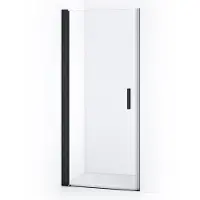 Maxaro Diamond Douchedeur 75cm Mat Zwart Helder Glas Draaideur | Douchedeur | Douchedeur Draaibaar | Douchedeur Inklapbaar
