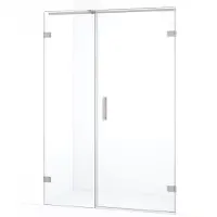 Maxaro Diamond Douchedeur | 115 cm Rvs Helder glas Draaideur | Douchedeur glas | Glazen Douchedeur | Nisdeur Douche