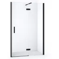 Maxaro Diamond Douchedeur | 110 cm Mat zwart Helder glas Draaideur | Douchedeur glas | Glazen Douchedeur | Nisdeur Douche