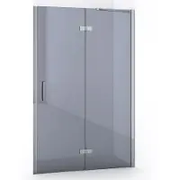 Maxaro Diamond Douchedeur 120cm Chroom Rookglas Draaideur 8mm Veiligheidsglas Verstelbaar | Douchedeur | Draaideur Douche | Glazen Douchedeur