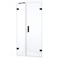 Maxaro Diamond Douchedeur | 95 cm Mat zwart Helder glas Draaideur | Douchedeur glas | Glazen Douchedeur | Nisdeur Douche