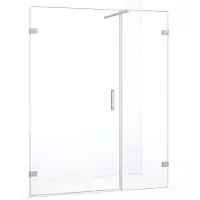 Maxaro Diamond Douchedeur | 135 cm Chroom Helder glas Draaideur | Douchedeur glas | Glazen Douchedeur | Nisdeur Douche