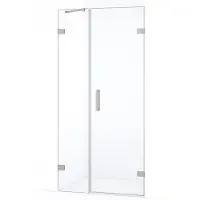 Maxaro Diamond Douchedeur | 95 cm Rvs Helder glas Draaideur | Douchedeur glas | Glazen Douchedeur | Nisdeur Douche