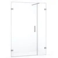 Maxaro Diamond Douchedeur | 125 cm Rvs Helder glas Draaideur | Douchedeur glas | Glazen Douchedeur | Nisdeur Douche