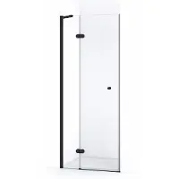 Maxaro Amber Douchedeur | 80 cm Mat zwart Helder glas Draaideur | Douchedeur glas | Glazen Douchedeur | Nisdeur Douchewand