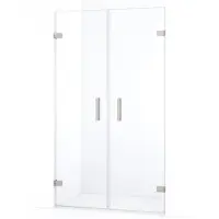 Maxaro Diamond Douchedeur 115cm Rvs Helder Glas Draaideur 200cm Hoog 8mm Veiligheidsglas Douchedeur | Glazen Douchedeur | Nisdeur Douche