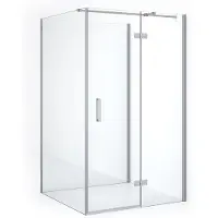 Maxaro Diamond Douchecabine | 120x110 cm Chroom Helder glas Draaideur Halfvrijstaande rechthoek