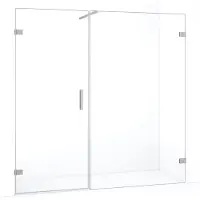 Maxaro Diamond Douchedeur 175 cm Rvs Helder Glas Draaideur | Douchedeur glas | Glazen Douchedeur | Nisdeur Douche
