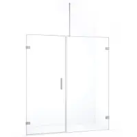 Maxaro Diamond Douchedeur | 175 cm Chroom Helder glas Draaideur | Douchedeur glas | Glazen Douchedeur | Nisdeur Douche