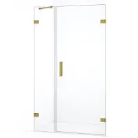 Maxaro Diamond Douchedeur | 105 cm Goud Helder glas Draaideur | Douchedeur glas | Glazen Douchedeur | Nisdeur Douche