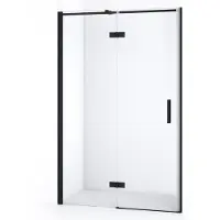Maxaro Diamond Douchedeur | 120 cm Mat zwart Helder glas Draaideur | Douchedeur | Douchedeur Draaibaar | Douchedeur op maat