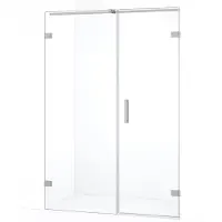 Maxaro Diamond Douchedeur | 135 cm Rvs Helder glas Draaideur | Douchedeur glas | Glazen Douchedeur | Nisdeur Douche