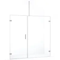 Maxaro Diamond Douchedeur | 175 cm Rvs Helder glas Draaideur | Douchedeur glas | Glazen Douchedeur | Nisdeur Douche