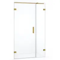 Maxaro Diamond Douchedeur | 105 cm Goud Helder glas Draaideur | Douchedeur glas | Glazen Douchedeur | Nisdeur Douche