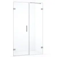 Maxaro Diamond Douchedeur | 105 cm Rvs Helder glas Draaideur | Douchedeur glas | Glazen Douchedeur | Nisdeur Douche