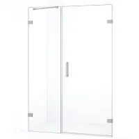 Maxaro Diamond Douchedeur | 115 cm Rvs Helder glas Draaideur | Douchedeur glas | Glazen Douchedeur | Nisdeur Douche