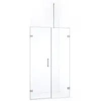 Maxaro Diamond Douchedeur | 105 cm Chroom Helder glas Draaideur | Douchedeur glas | Glazen Douchedeur | Nisdeur Douche