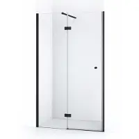 Maxaro Amber Douchedeur 120 cm Mat zwart Helder glas Draaideur | Douchedeur glas | Glazen Douchedeur | Nisdeur Douche