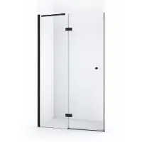Maxaro Amber Douchedeur 110cm Mat Zwart Helder Glas Draaideur | Douchedeur glas | Glazen Douchedeur | Nisdeur Douche