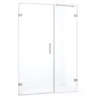 Maxaro Diamond Douchedeur | 115 cm Chroom Helder glas Draaideur | Douchedeur glas | Glazen Douchedeur | Nisdeur Douche