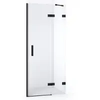 Maxaro Diamond Douchedeur | 80 cm Mat zwart Helder glas Draaideur | Douchedeur glas | Glazen Douchedeur | Nisdeur Douche