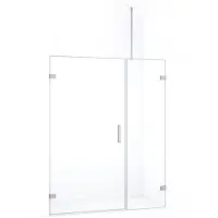 Maxaro Diamond Douchedeur | 145 cm Chroom Helder glas Draaideur | Douchedeur glas | Glazen Douchedeur | Nisdeur Douche