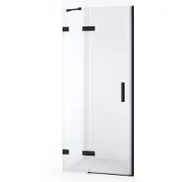 Maxaro Diamond Douchedeur | 80 cm Mat zwart Helder glas Draaideur | Douchedeur | Douchedeur Draaibaar | Douchedeur op maat