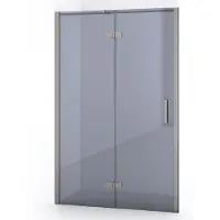 Maxaro Diamond Douchedeur 110 cm Rvs Rookglas Draaideur | Douchedeur | Douchedeur Draaibaar | Douchedeur op maat
