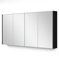 Maxaro Spiegelkast Met Verlichting Modulo 137,6x70cm Mat Zwart Badkamer Spiegelkast | Spiegelkast Badkamer | Spiegelkast met Verlichting