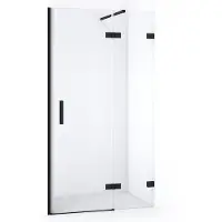 Maxaro Diamond Douchedeur | 90 cm Mat zwart Helder glas Draaideur | Douchedeur glas | Glazen Douchedeur | Nisdeur Douche
