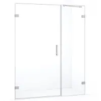 Maxaro Diamond Douchedeur | 145 cm Chroom Helder glas Draaideur | Douchedeur glas | Glazen Douchedeur | Nisdeur Douche