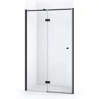 Maxaro Amber Douchedeur | 110 cm Mat zwart Helder glas Draaideur | Douchedeur glas | Glazen Douchedeur | Nisdeur Douche