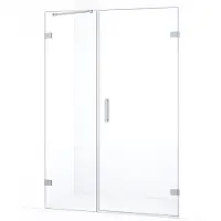 Maxaro Diamond Douchedeur | 125 cm Chroom Helder glas Draaideur | Douchedeur glas | Glazen Douchedeur | Nisdeur Douche