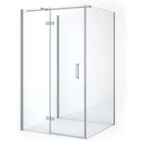 Maxaro Diamond Douchecabine | 120x110 cm Chroom Helder glas Draaideur Halfvrijstaande rechthoek