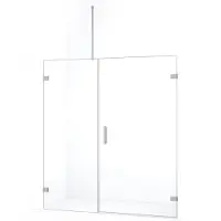 Maxaro Diamond Douchedeur | 175 cm Rvs Helder glas Draaideur | Douchedeur glas | Glazen Douchedeur | Nisdeur Douchewand