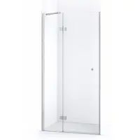 Maxaro Amber Douchedeur | 90 cm Chroom Helder glas Draaideur | Douchedeur glas | Glazen Douchedeur | Nisdeur Douchewand