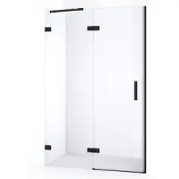 Maxaro Diamond Douchedeur | 120 cm Mat zwart Helder glas Draaideur | Douchedeur | Douchedeur Draaibaar | Douchedeur op maat
