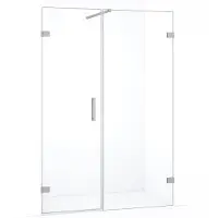 Maxaro Diamond Douchedeur | 135 cm Rvs Helder glas Draaideur | Douchedeur glas | Glazen Douchedeur | Nisdeur Douche