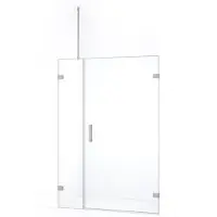 Maxaro Diamond Douchedeur 115cm Rvs Helder Glas Draaideur | Douchedeur glas | Glazen Douchedeur | Nisdeur Douchewand