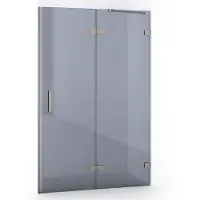 Maxaro Diamond Douchedeur 120cm Rvs Rookglas Draaideur 200cm Hoog 8mm Veiligheidsglas Verstelbaar | Douchedeur | Draaideur Douche | Glazen Douchedeur